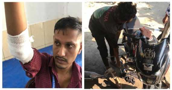 সড়ক দুর্ঘটনায় আহত দৈনিক সংবাদ চিত্র ও ডি.এস.সি টিভির সম্পাদক মো. সৌরভ শেখ