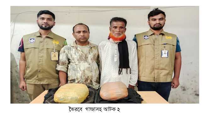 ভৈরবে গাঁজাসহ আটক ২ জন